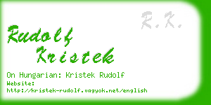 rudolf kristek business card